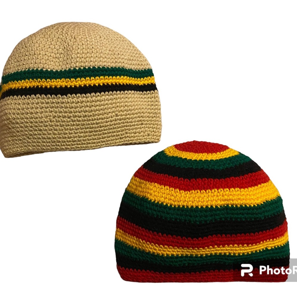 Rasta color and nude with Jamaican stripe beanie